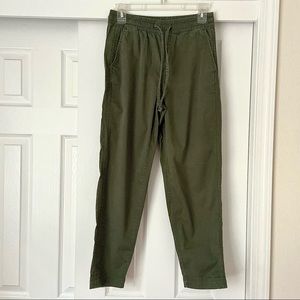 Lou & Grey Green Tie Waist Jogger Pants - Size XS, High Waisted